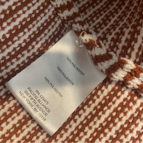 JONES NEW YORK Striped Knit Pullover Sweater Burnt Orange - Picture 3 of 7